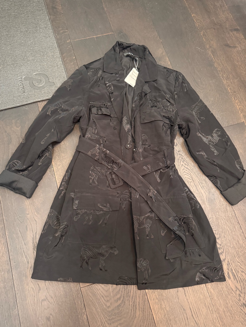 Lioness Tiger Print Trench Style Top with Belt